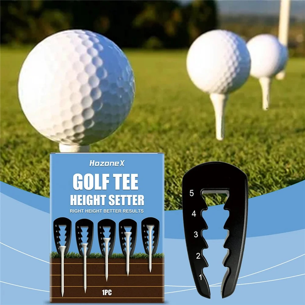 HOZONEX HZ-F01-0025-01 Plastic Golf Tee Height Setter Portable Practice Aid for Consistent Swings - 2