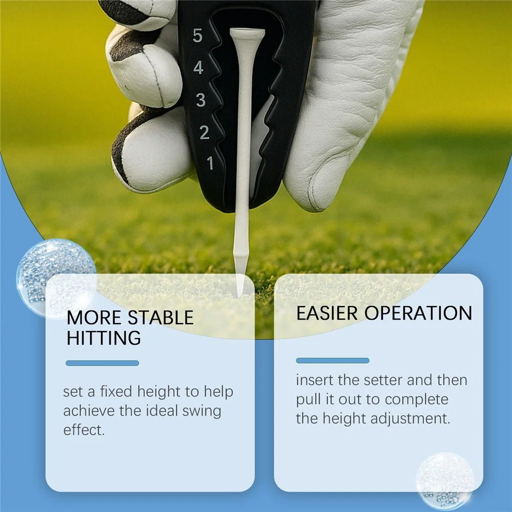 HOZONEX HZ-F01-0025-01 Plastic Golf Tee Height Setter Portable Practice Aid for Consistent Swings - 3