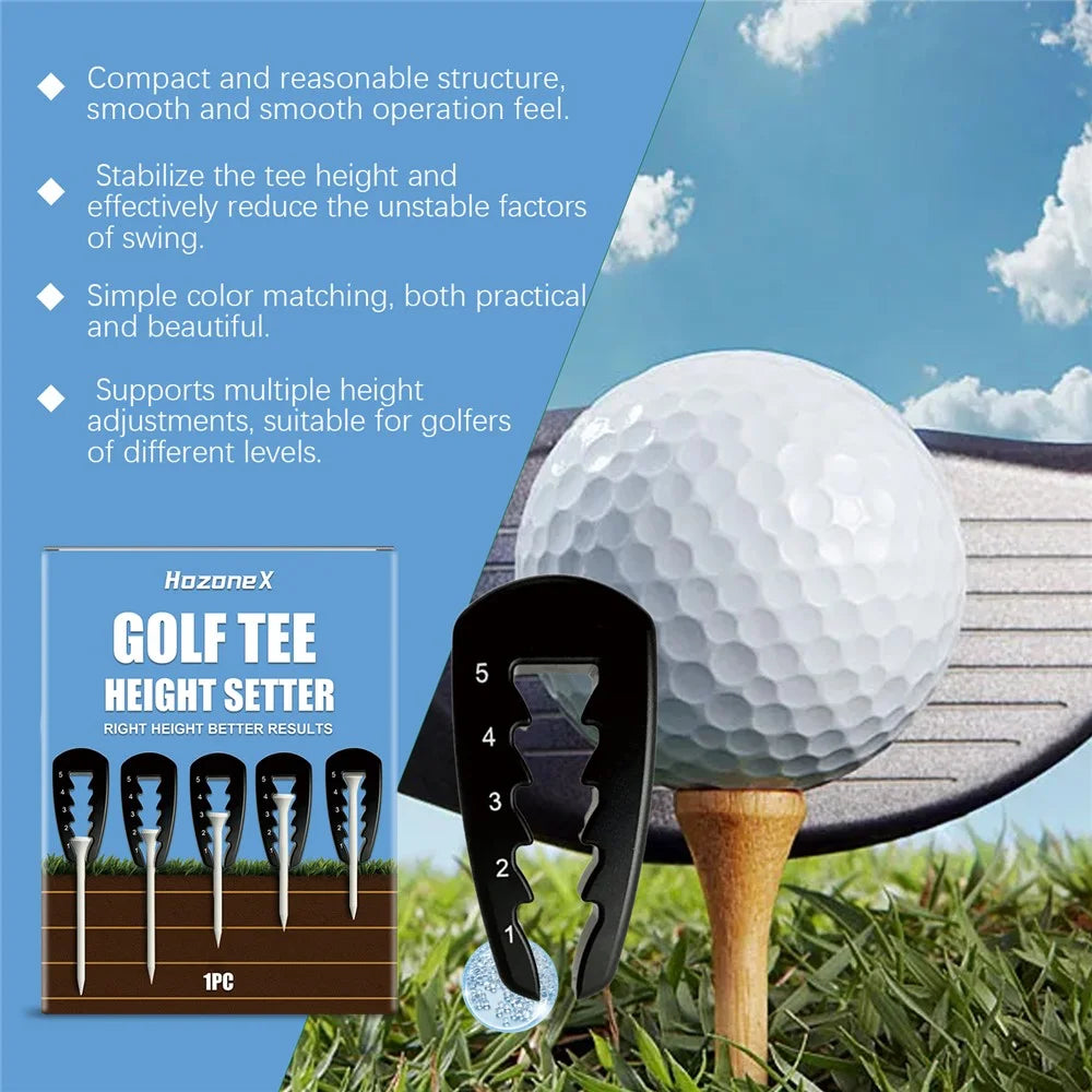 HOZONEX HZ-F01-0025-01 Plastic Golf Tee Height Setter Portable Practice Aid for Consistent Swings - 5