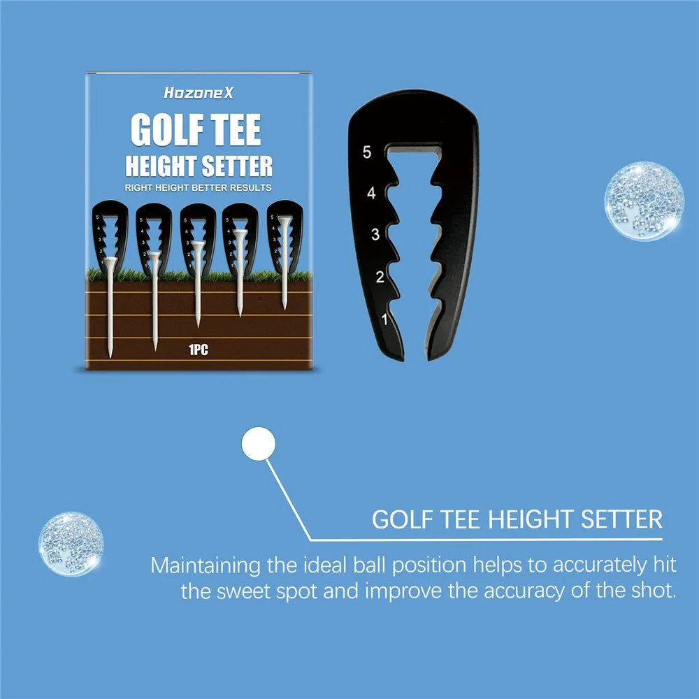 HOZONEX HZ-F01-0025-01 Plastic Golf Tee Height Setter Portable Practice Aid for Consistent Swings - 7
