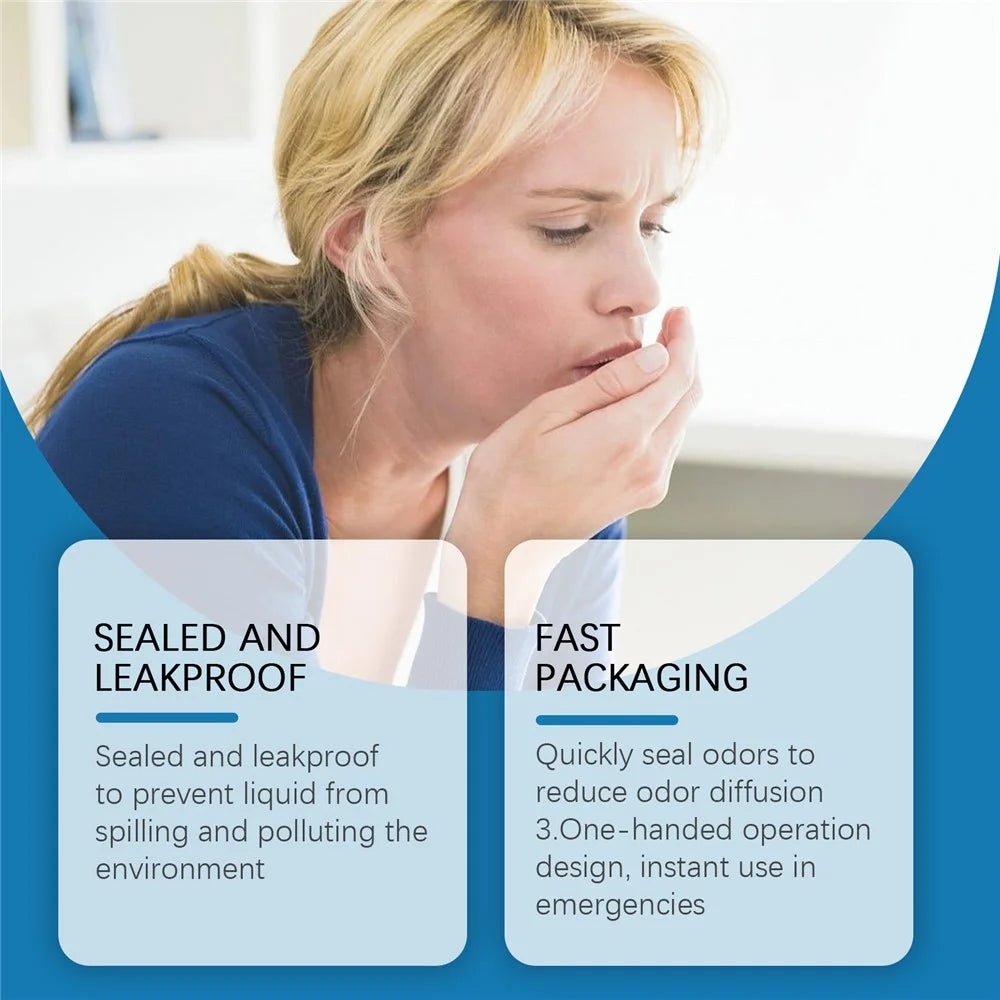 HOZONEX HZ-F01-0023-01 Leak Proof Portable Vomit Bag for Travel Motion Sickness Pregnant Women Nausea Bag - 4