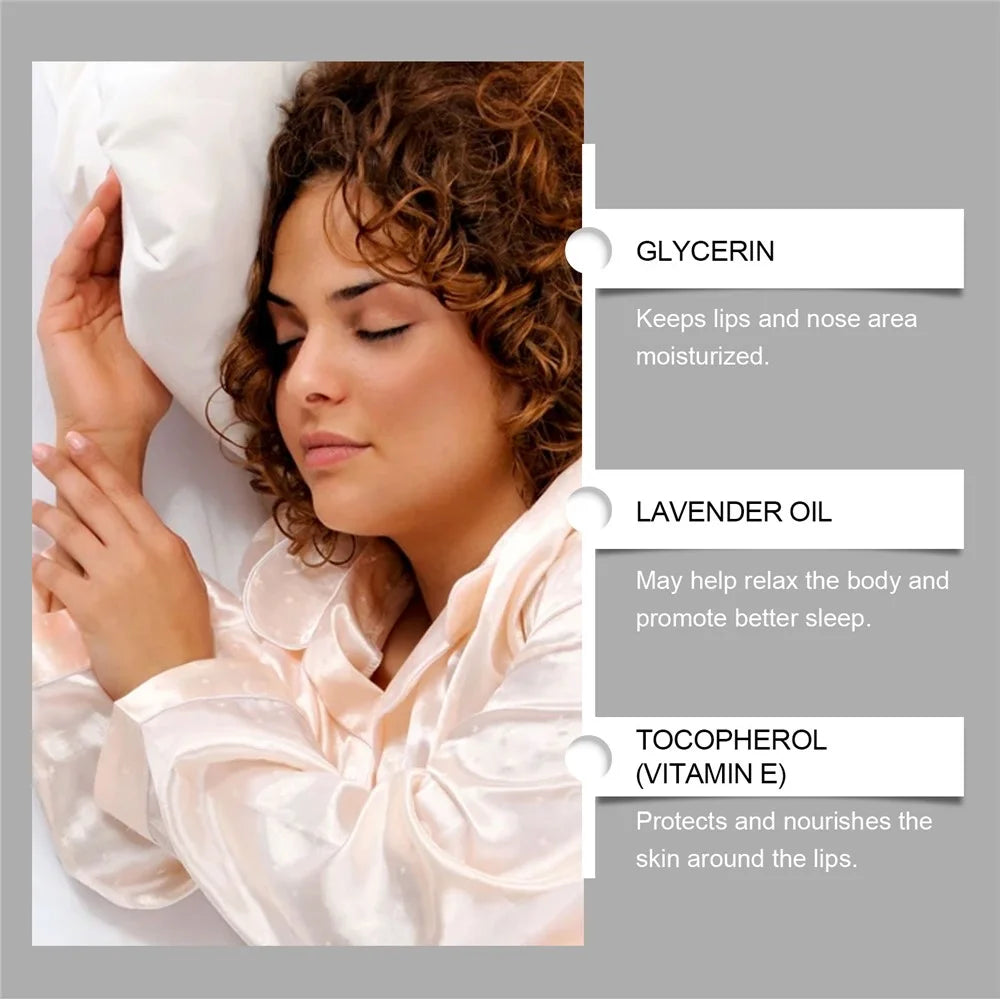 LANISKA LA-B07-0044-01 30Pcs Lavender Oil Anti Snoring Patch Sleep Aid Nasal Breathing Support - 7