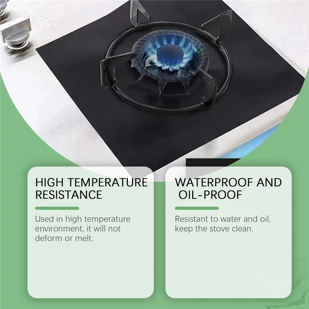 JAKEHOE JH-C09-0121-01 Gas Stove Protector Film Heat Resistant Fiberglass Non Stick Stovetop Cover - 6