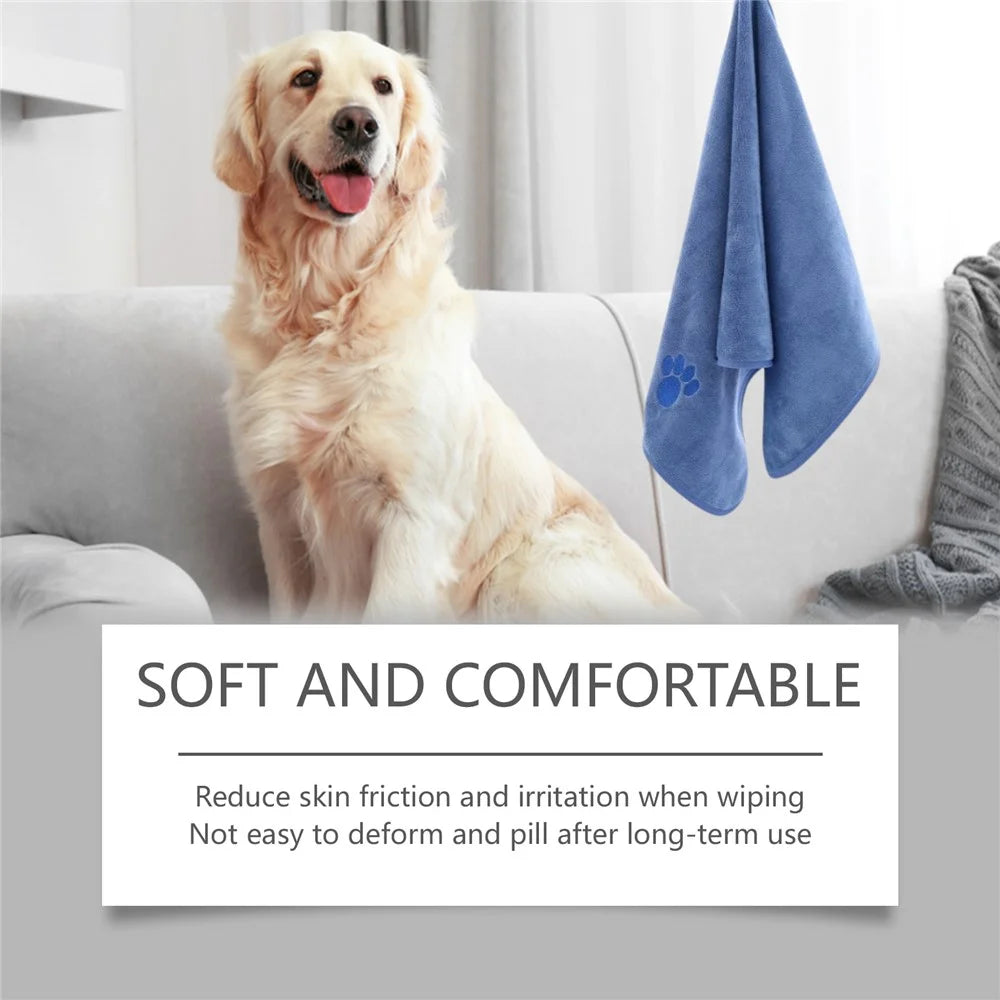 EELJOY EJ-G01-0008-01 Super Absorbent Pet Grooming Towel Quick Dry Microfiber Dog Bath Towel - 5