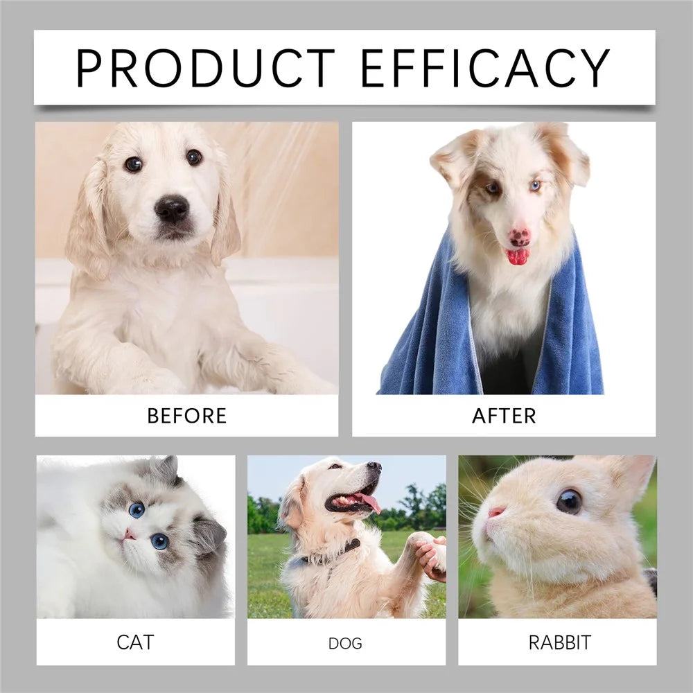 EELJOY EJ-G01-0008-01 Super Absorbent Pet Grooming Towel Quick Dry Microfiber Dog Bath Towel - 7