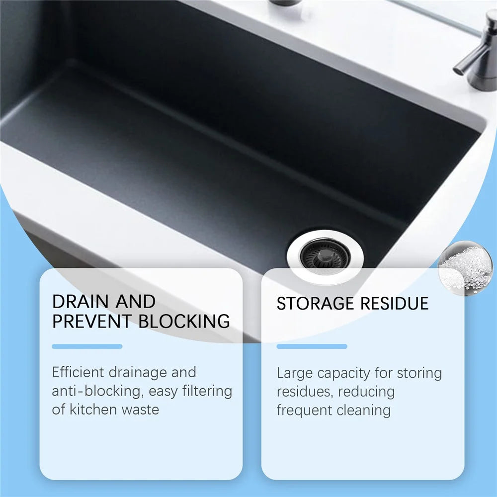 JUE-FISH JU-C09-0129-01 Kitchen Sink Strainer Drain Filter Basket Anti Clogging Food Debris Catcher - 3
