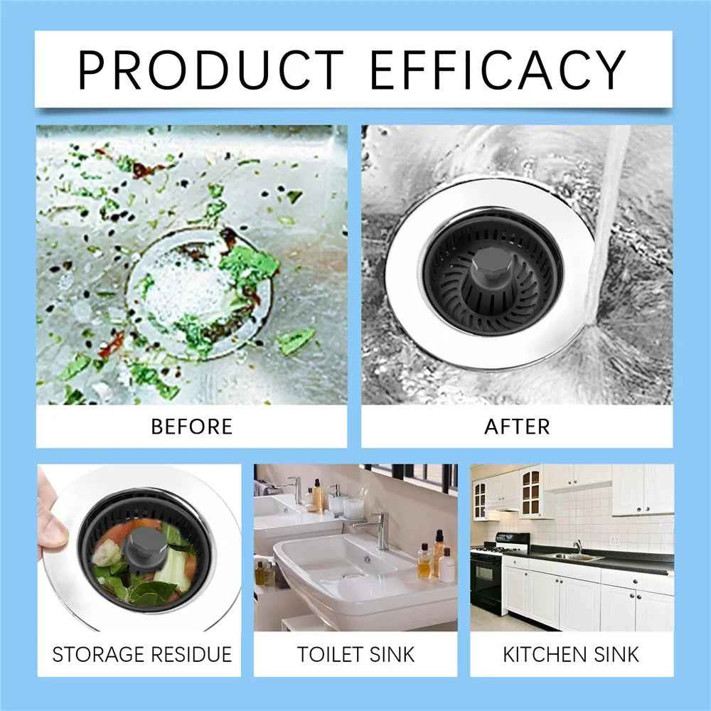 JUE-FISH JU-C09-0129-01 Kitchen Sink Strainer Drain Filter Basket Anti Clogging Food Debris Catcher - 7