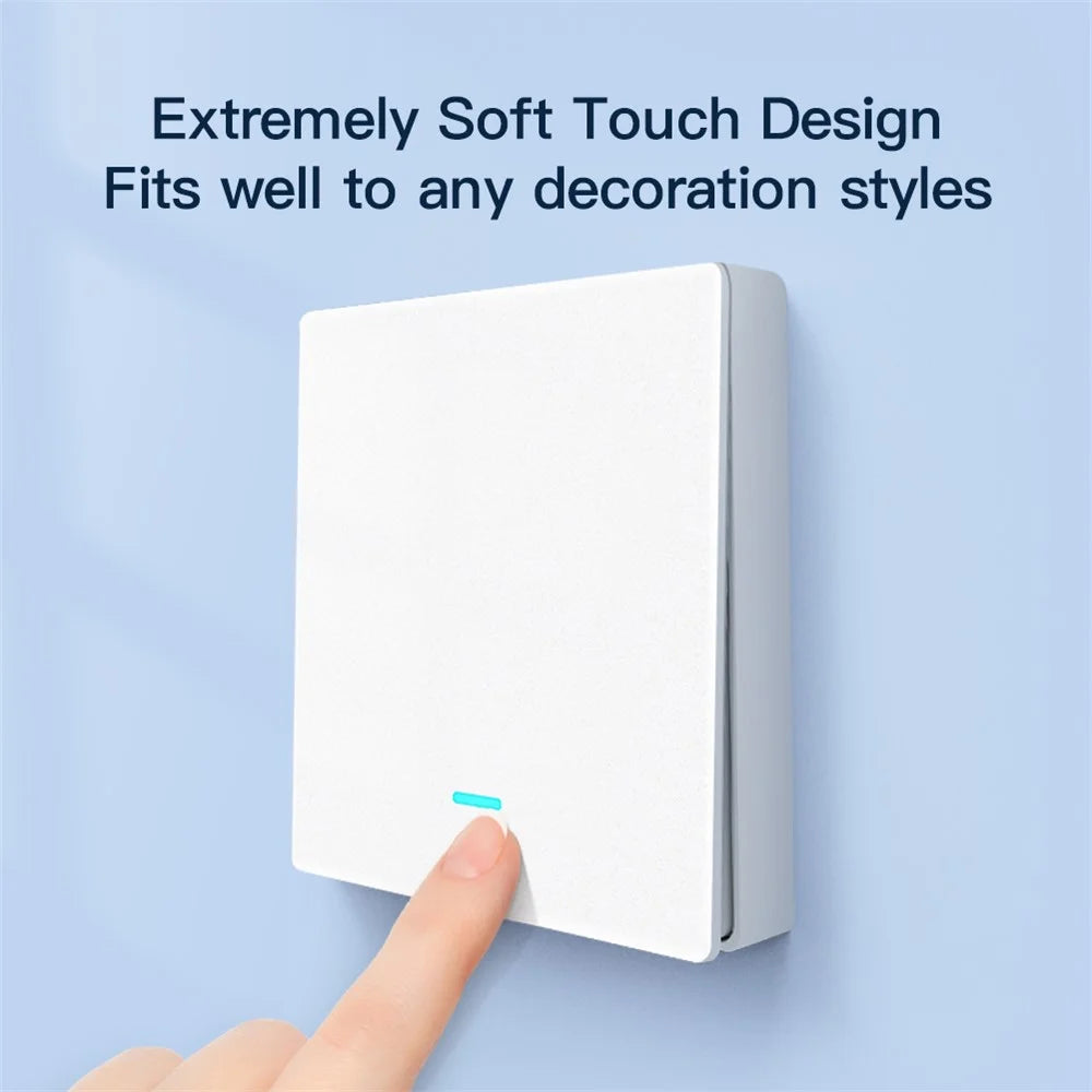 ZigBee Smart Button Switch EU Version TUYA APP Voice Control Wall Remote Control for Amazon Alexa Google Home - 1 Gang / White - 5