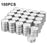 100Pcs Unscented Candles Smokeless 4-Hour Burn Time Round Candles with Aluminum Cup - 1