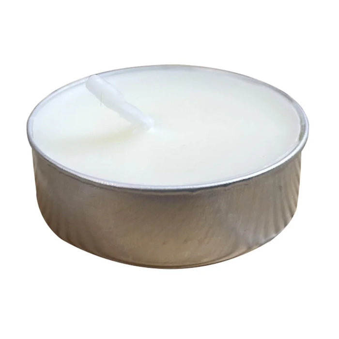 100Pcs Unscented Candles Smokeless 4-Hour Burn Time Round Candles with Aluminum Cup - 2