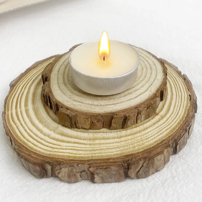 100Pcs Unscented Candles Smokeless 4-Hour Burn Time Round Candles with Aluminum Cup - 3