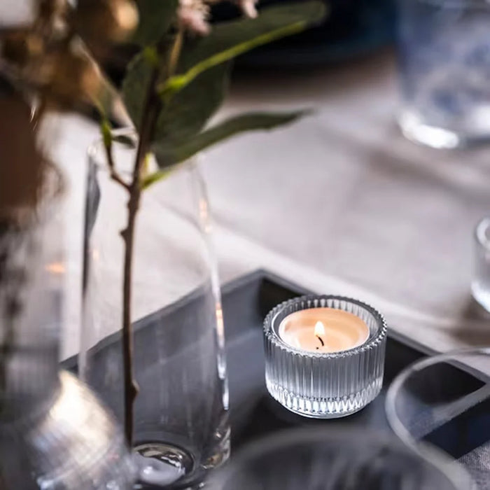 100Pcs Unscented Candles Smokeless 4-Hour Burn Time Round Candles with Aluminum Cup - 4