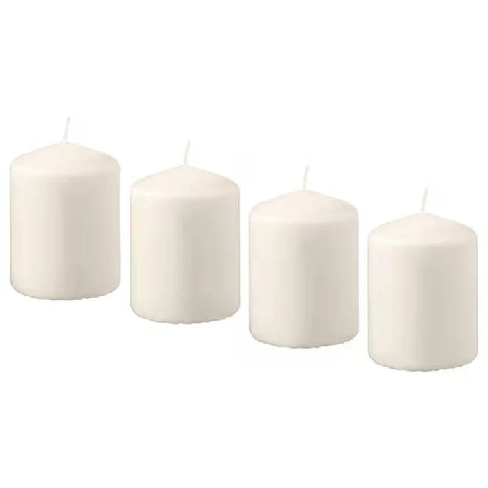 4Pcs 8cm Height Unscented Pillar Candles Long Burning Time Smokeless Candles for Home Decor Dinner Emergency - 1