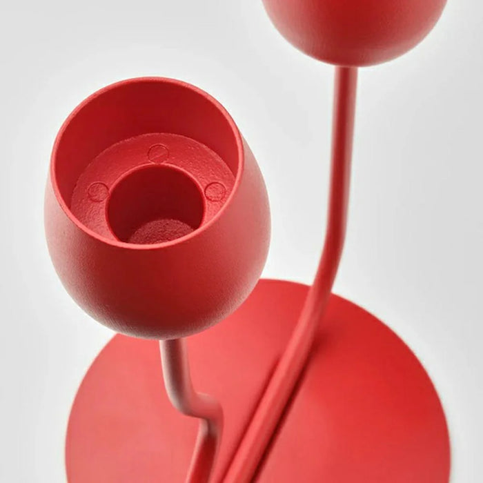 2 Cup Design Modern Candle Holder Metal Candle Stand for Home Decor  /  Romantic Dinner  /  Holiday Atmosphere - 5