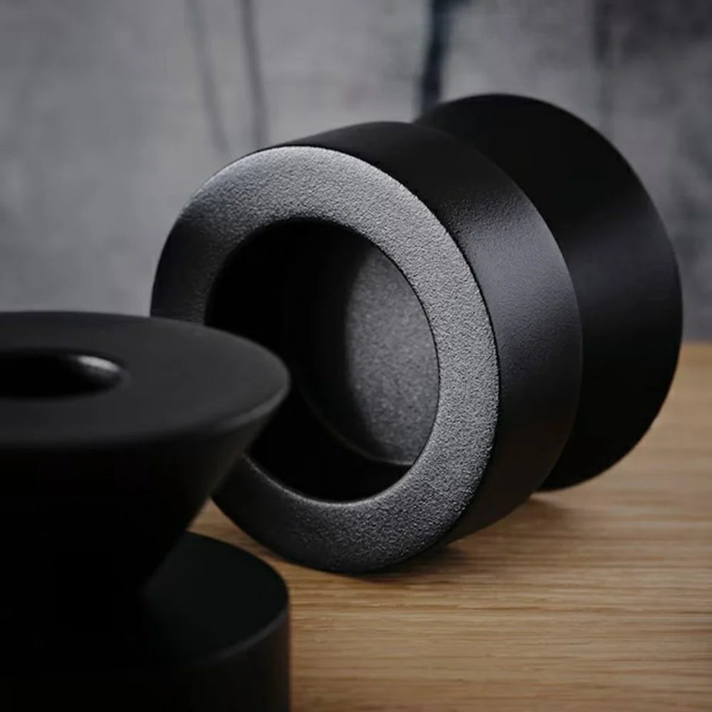 2Pcs Metal Candle Holder Round Base Dining Table Bedroom Study Tealight Candle Stand - Black - 5