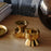 2Pcs Metal Candle Holder Round Base Dining Table Bedroom Study Tealight Candle Stand - Brass Color - 3