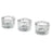 3Pcs Round Minimalist Clear Glass Candle Holders for Home Decor Aromatherapy Dining - 1