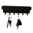 Iron Wall Mounted Key Holder Mail Organizer Hanger Hook Storage Rack for Home Entryway - Black - 2