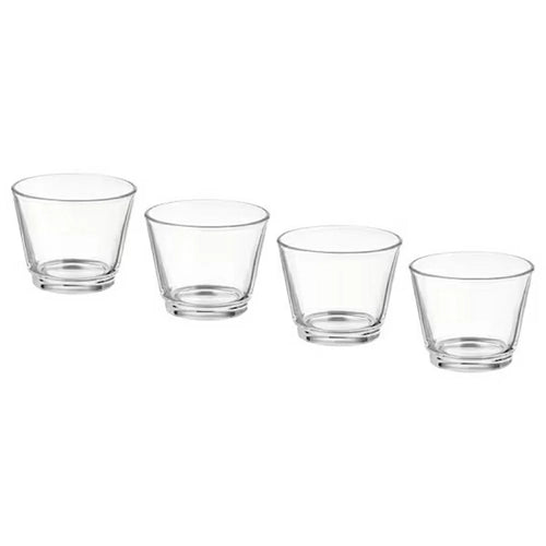 4PCS / Set Glass Candle Holders for Tealight Candles Crystal Clear Decorative Candlesticks Home Decor - 1