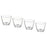 4PCS / Set Glass Candle Holders for Tealight Candles Crystal Clear Decorative Candlesticks Home Decor - 1