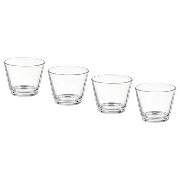 4PCS / Set Glass Candle Holders for Tealight Candles Crystal Clear Decorative Candlesticks Home Decor - 1