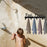Towel Rack with 8 Hooks Wall Mounted Hanger for Bathroom Pool Shower Clothes Towels Keys Storage - 5
