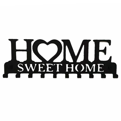 Carbon Steel HOME Creative Key Holder Wall Mount Rack with 10 Hooks Storage Organizer - 1