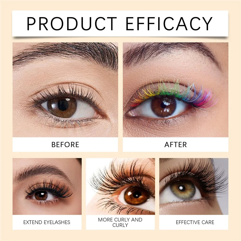 ZEPHOCO ZP-A02-0005-01 1 Pair Rainbow False Eyelashes Chemical Fiber Lashes for Halloween Party Cosplay - 4