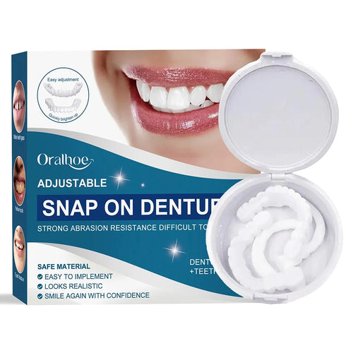 ORALHOE OR-A04-0391-01 Adjustable Snap On Dentures Resin Fake Teeth Smile Enhancer - 1
