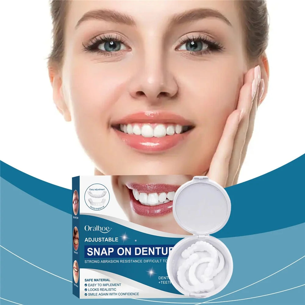 ORALHOE OR-A04-0391-01 Adjustable Snap On Dentures Resin Fake Teeth Smile Enhancer - 2