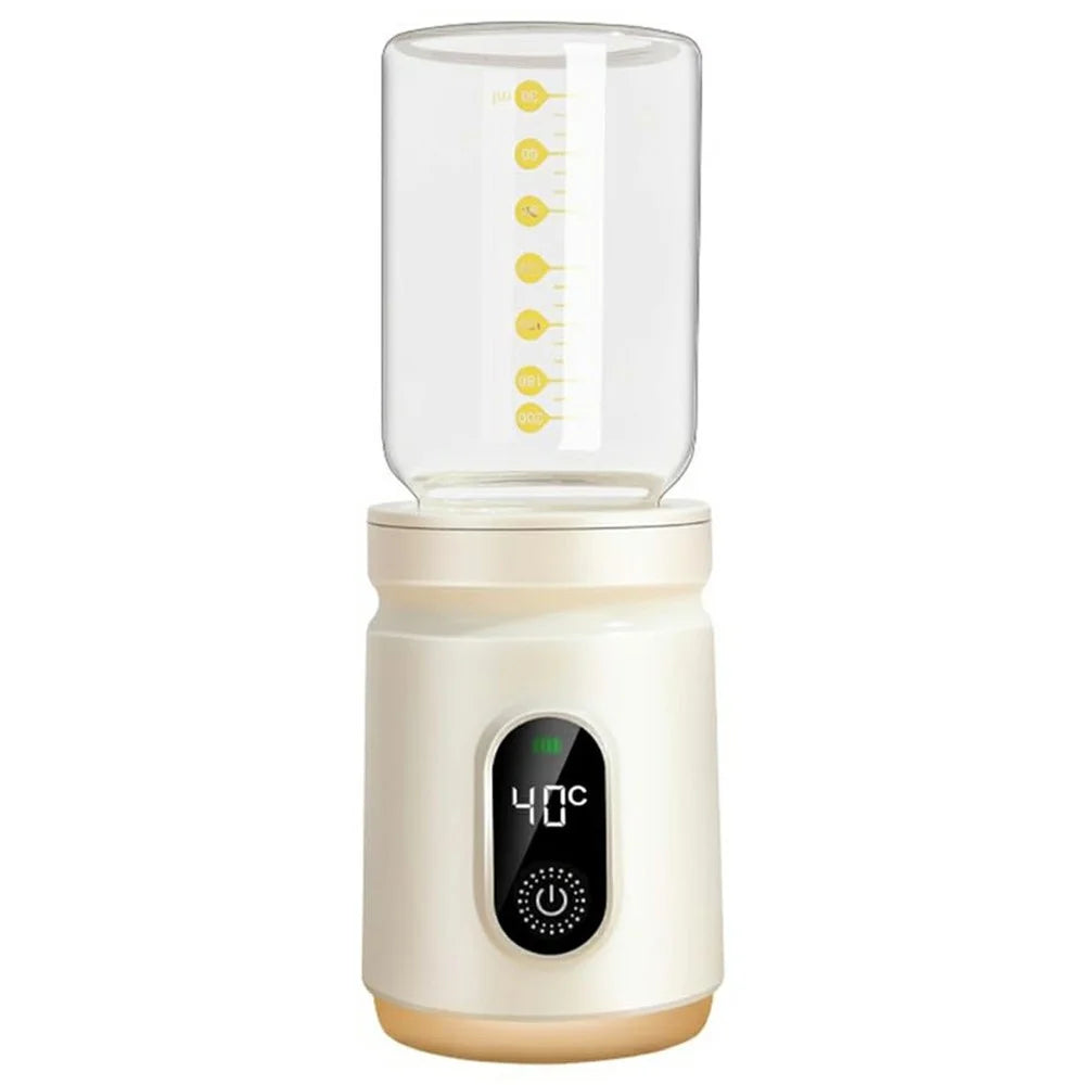 Portable Baby Milk Bottle Warmer Breast Formula Milk 4 Temperature Settings Wireless Travel Heater - 1