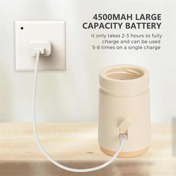 Portable Baby Milk Bottle Warmer Breast Formula Milk 4 Temperature Settings Wireless Travel Heater - 3