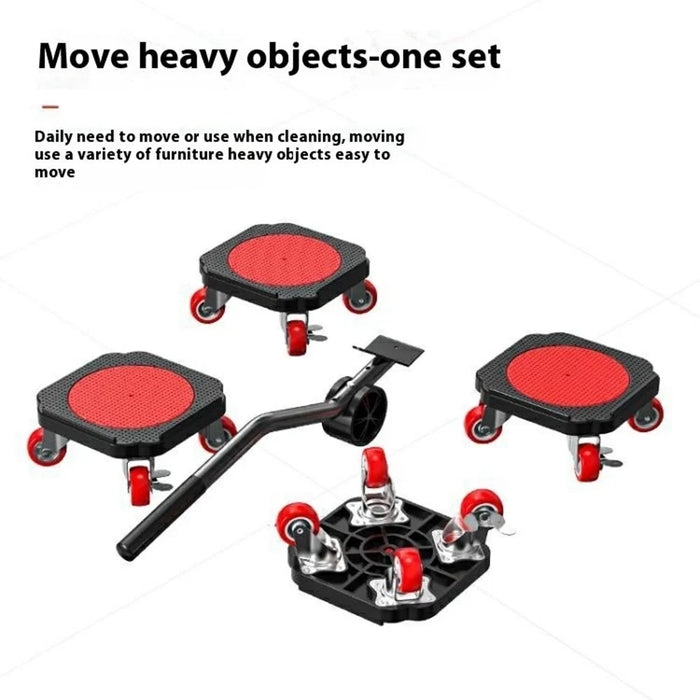 4Pcs Heavy Duty Furniture Mover Dolly Appliance Roller Moving Tool Set with 360 Degree Rotating Wheels - 3