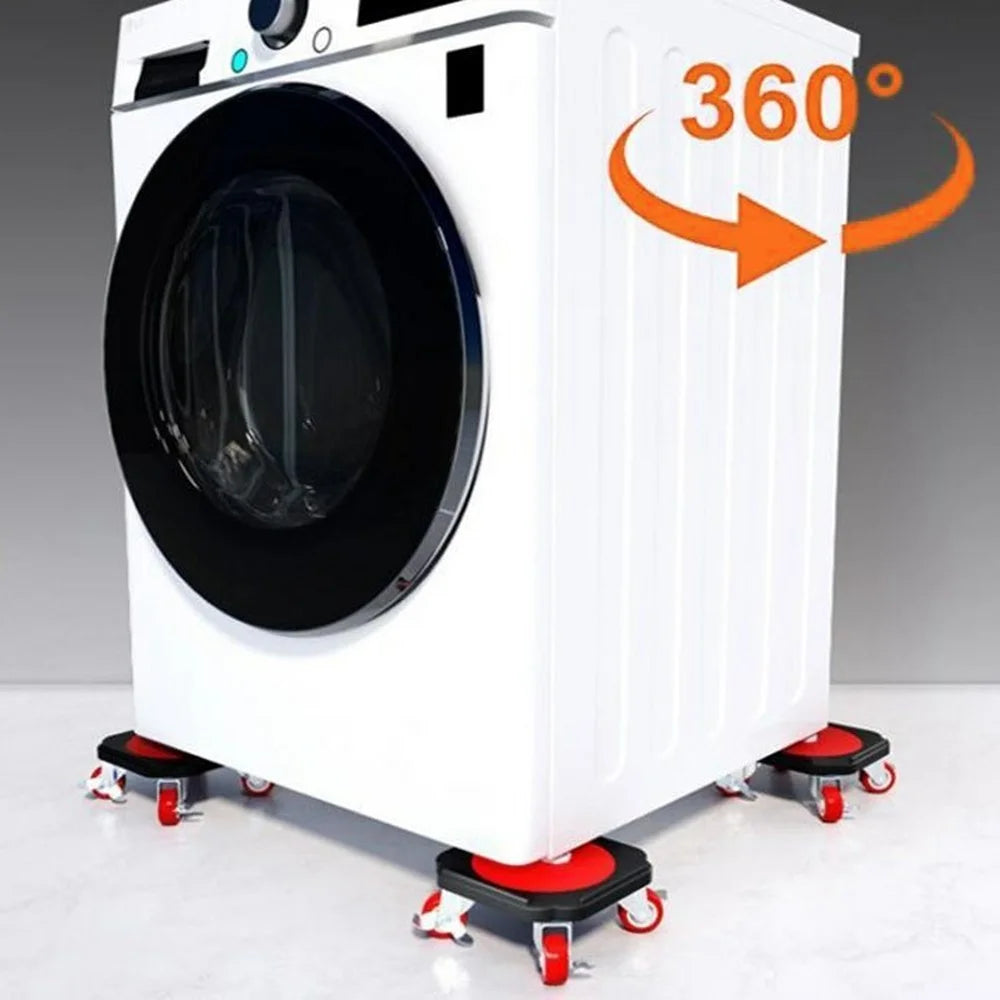 4Pcs / Set Furniture Mover Heavy Duty Dolly with 360 Degree Swivel Wheels and Brake, 1400kg Load Bearing - 4