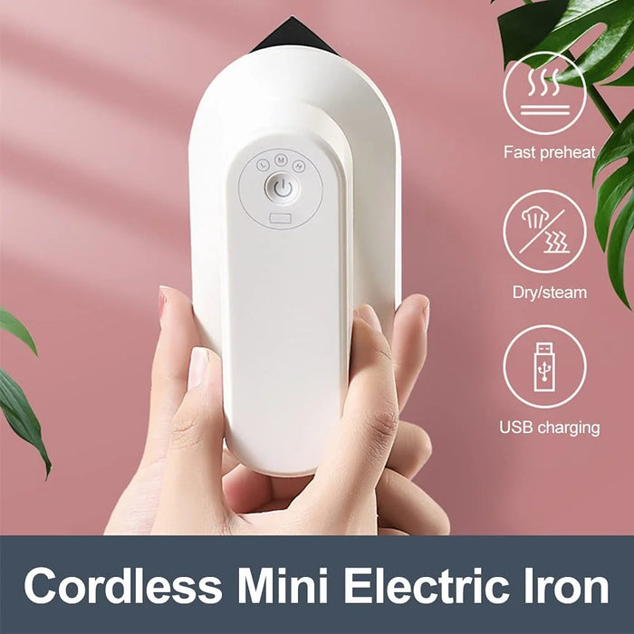 Mini Wireless Rechargeable Handheld Garment Steamer Portable Dry Wet Electric Iron for Home Dorm Travel - 3