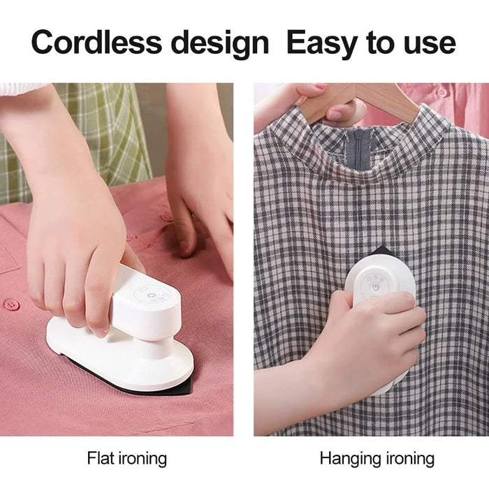 Mini Wireless Rechargeable Handheld Garment Steamer Portable Dry Wet Electric Iron for Home Dorm Travel - 4