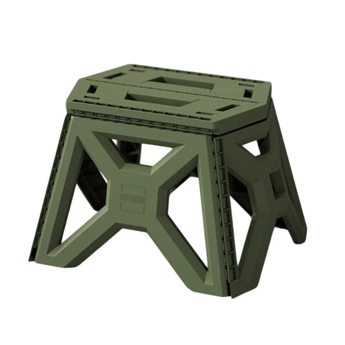 Small Size Folding Stool Portable Plastic Chair Lightweight Camping Fishing Seat for Adults Children - Green - 1