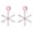 2Pcs Air Conditioner Wind Deflector Fan Adjustable Direction Suction Cup Mount AC Unit Wind Guide Fan - Pink Hook / Clear Fan - 1