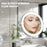 JI-Y8012 8.5 Inch 5X Magnification Dual Sided Wall Mounted Makeup Mirror with 3 Colors LED Light - Chrome - 2