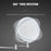 JI-Y8012 8 Inch 3X Magnification Dual Sided Wall Mounted Makeup Mirror with 3 Colors LED Light - Chrome - 4
