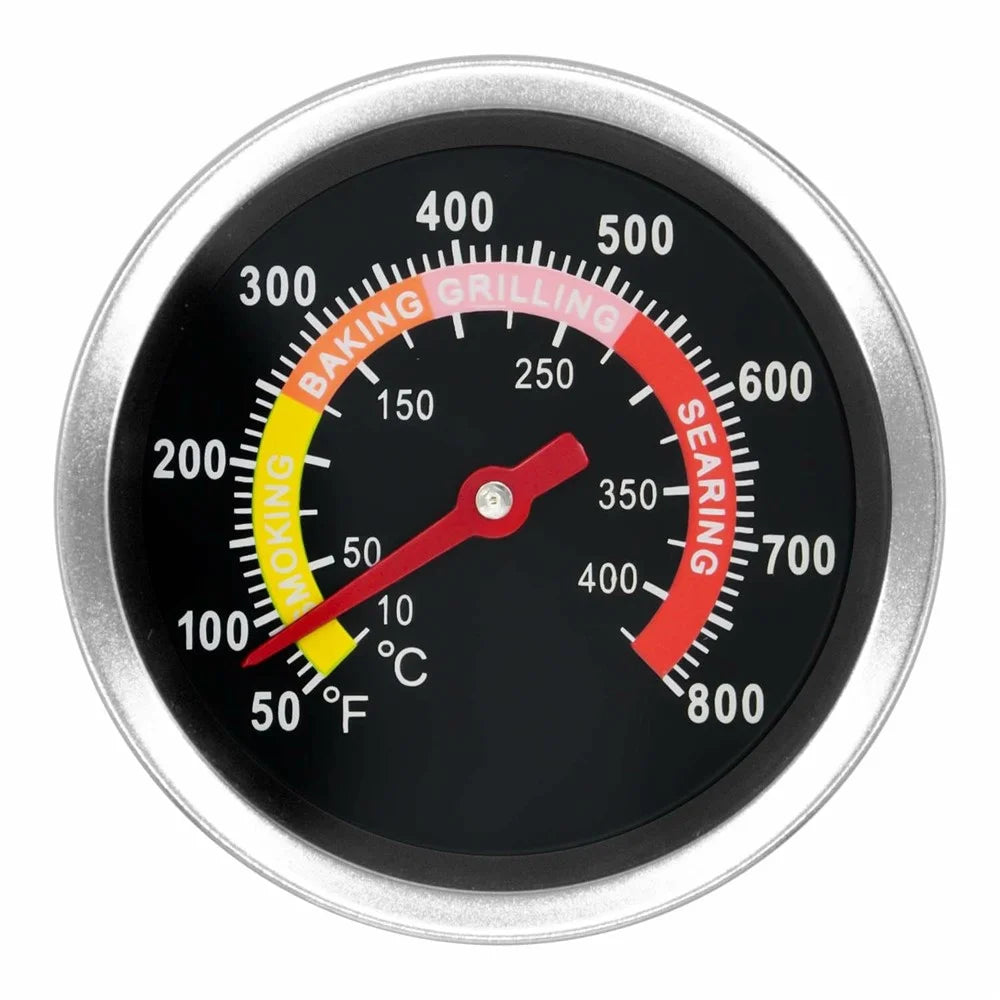 JX-8K-1 For BBQ Grill Oven Smoker High Precision Large Dial Thermometer with Stainless Steel Probe - 1