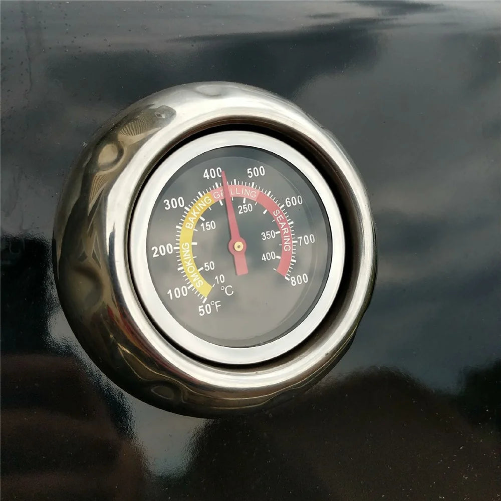 JX-8K-1 For BBQ Grill Oven Smoker High Precision Large Dial Thermometer with Stainless Steel Probe - 6