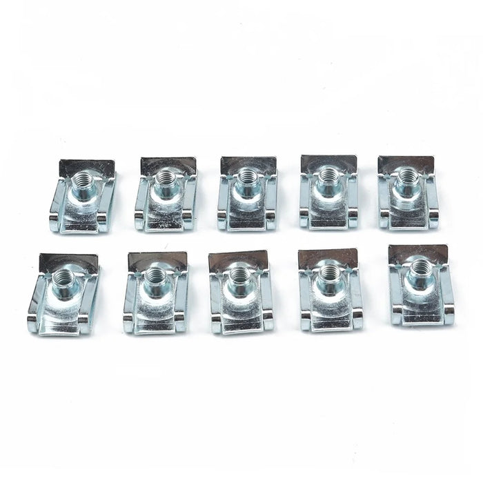 50PCS U Clips M4 M5 M6 M8 Clip-On Nuts Small Parts for Cars and Motorcycles - 4