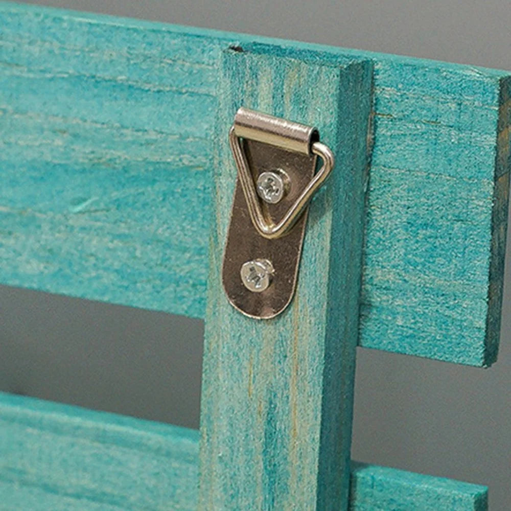 Creative Wall Mounted Shelf No Drilling Key Holder Entryway Organizer Decorative Wall Hooks for Home / Office - Brown - 4