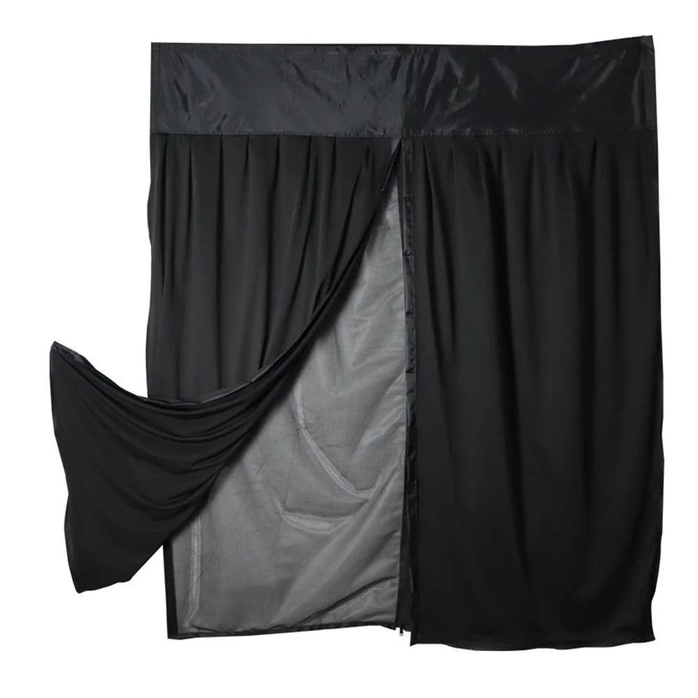 W130 x H155cm Double Layer Magnetic Door Curtain for RV Camping Car Door Screen Outdoor Windproof Privacy Protection - 1