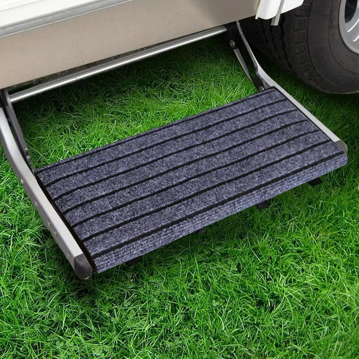 Adjustable RV Step Cover Anti Slip Mat For Camper Trailer Easy Clean Dirt Protection Mat - 4