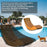 Outdoor Garden Chaise Lounge Cover 420D Silver Coated with Buckle Windproof Design Recliner Cover - 2