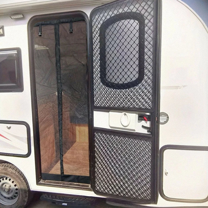 Narrow Door RV Curtain Anti Mosquito Sunshade Outdoor Camping Side Ventilation Retractable Cover - 2