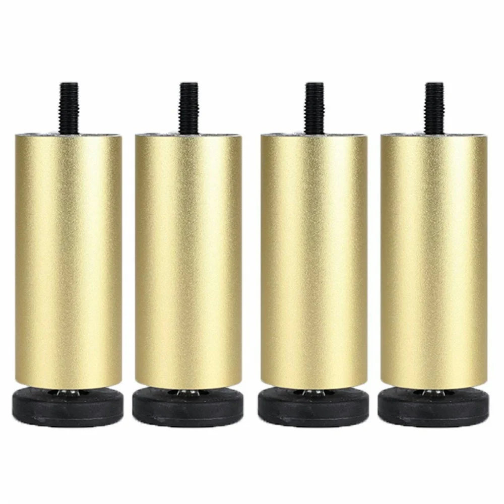 4Pcs 6cm Furniture Legs Risers Feet Support for Washing Machine  /  Refrigerator  /  Sofa  /  Cabinet - Gold - 1