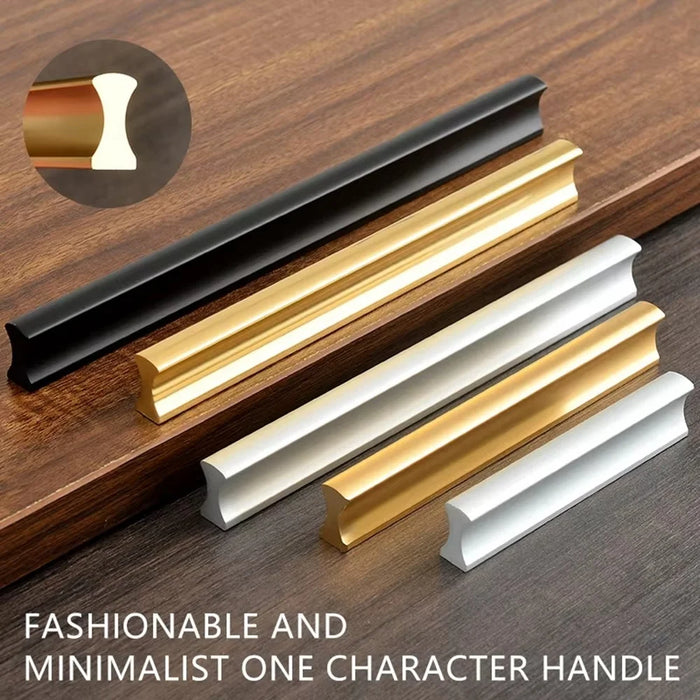 Drawer Pull 160mm Hole Center, 185mm Length Aluminum Alloy Kitchen Cabinet Handle Furniture Hardware - Matte Silver - 7